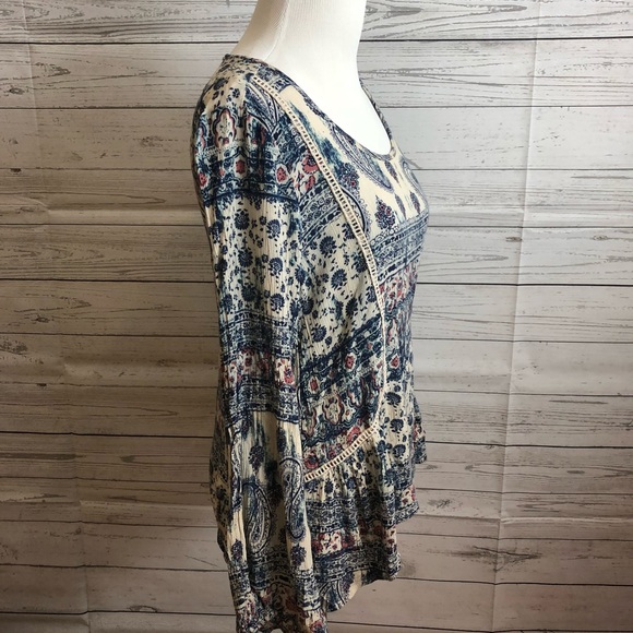 Anthro BirdCage Floral Print PaisleyPeasant Blouse - Picture 4 of 8